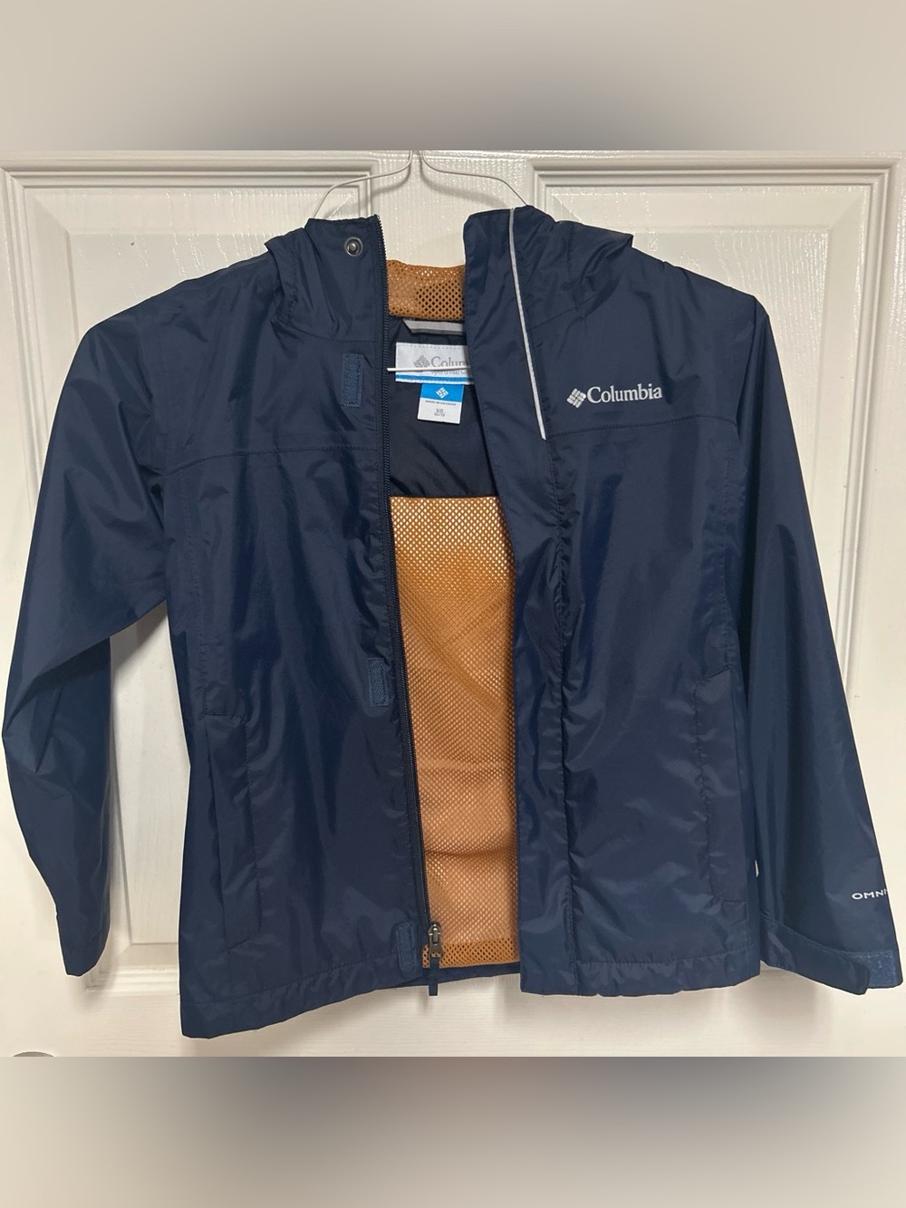 Columbia Navy Jacket with Orange Mesh Interior